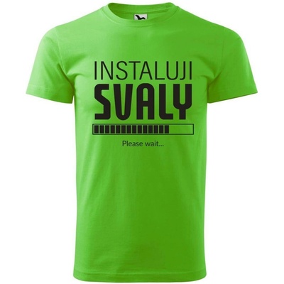 Dobrý Triko pánské tričko Instaluji svaly Apple green