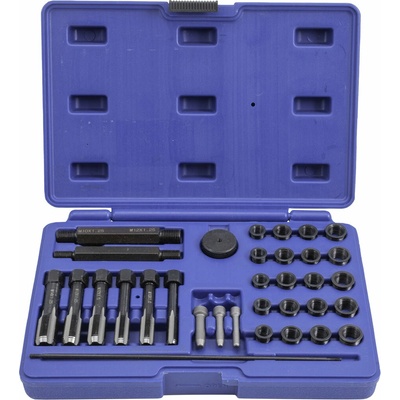 Quatros QS14140 Sada na opravu závitů žhavicích svíček M8x1, M10x1, M10x1.25, M12x1.25, 33 kusů -