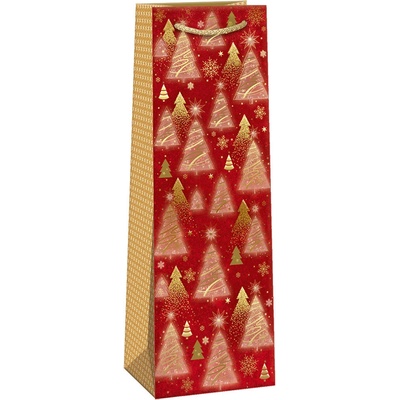 ARGUS Darčeková taška na víno (13 x 37.5 cm) - Zlaté stromčeky 08390161