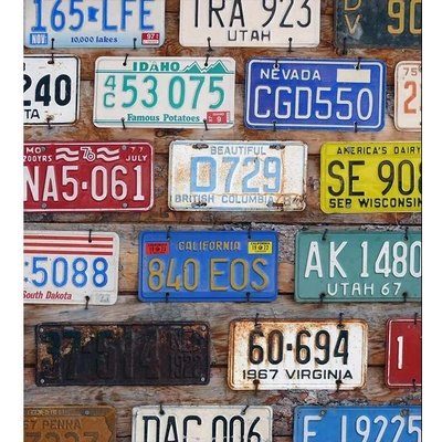 Dimex MS-3-0269 vliesová fototapeta na zeď Poznávací čísla rozměry 225 x 250 cm