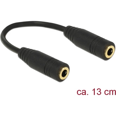 Delock 65896 стерео жак 3.5 mm, 4-пинов адаптер от женски към женски 13 cm (65896)