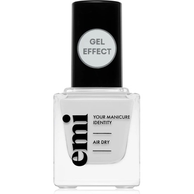 Emi E. MiLac Gel Effect Ultra Strong лак за нокти с гел ефект без използване на UV/LED лампа цвят Snow White #001 9ml