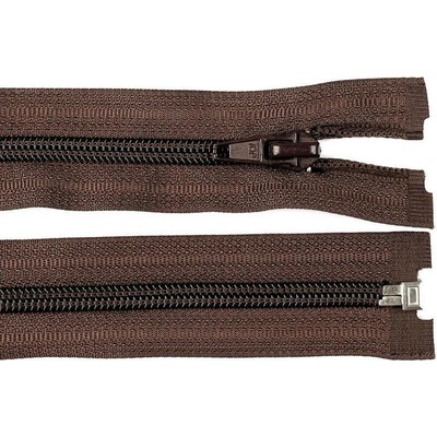 Pro Háčkování Spirálový zip No 5 dělitelný 40 cm čokoládově hnědý