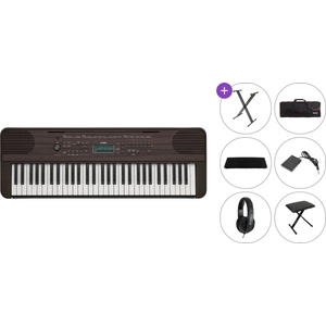 Yamaha PSR-E360 Premium SET Синтезатор с динамика Dark Walnut (PSR-E360DW-YAM-PREMIUM-SET)
