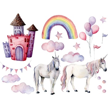 DIMEX ART s. r. o Флизелинов фототапет еднорог с дъга 375 x 250 см