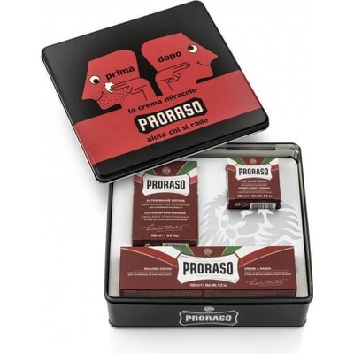 Proraso Primadopo krém před holením 100 ml + krém na holení 150 ml + voda po holení 100 ml dárková sada