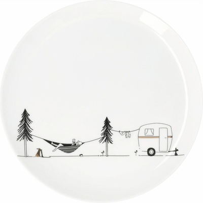 räder Porcelánový dezertní talíř Camping 15,2 cm, bílá barva, porcelán