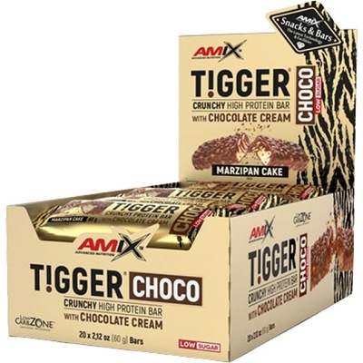 Amix Nutrition Tigger Zero CHOCO Protein Bar [20 х 60 грама] Марципан
