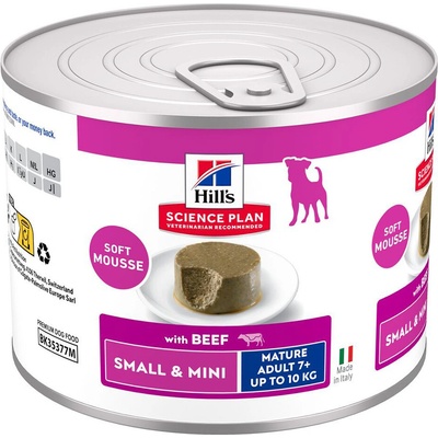 Hill´s Science Plan Mature Small & Mini Mousse hovädzie 24 x 200 g