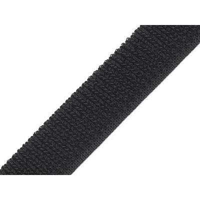 Prima-obchod Suchý zip plyš šíře 20 mm elastický, barva 2 černá