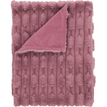 Bianca Ružová deka z mikroplyšu Carved Fur 150x200