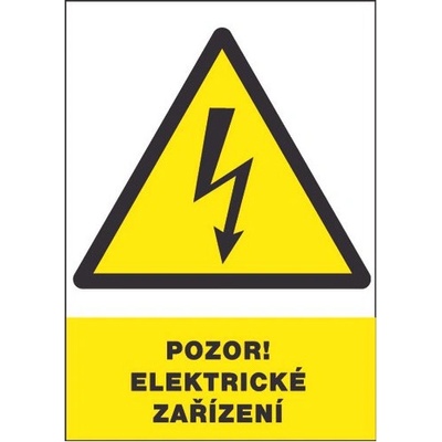 Tabulka bezpečnostní - Pozor el.zařízení 12301