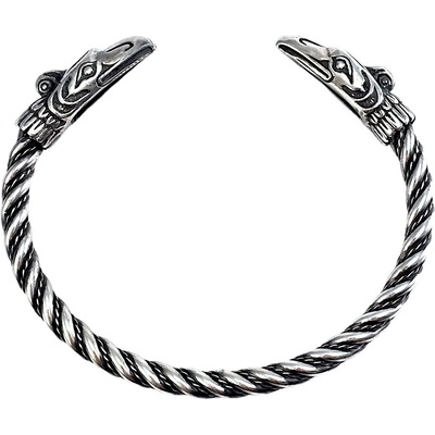 Drakkaria HROMOVÝ PTÁK stříbrný náramek P42061