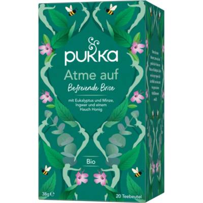 Pukka Herbs Breathe Up Ajurvédský Bio čaj s eukalyptem mátou a zázvorem 20 sáčků