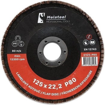 Molatool Lamelový brusný kotouč 125 mm P80 C125-P80