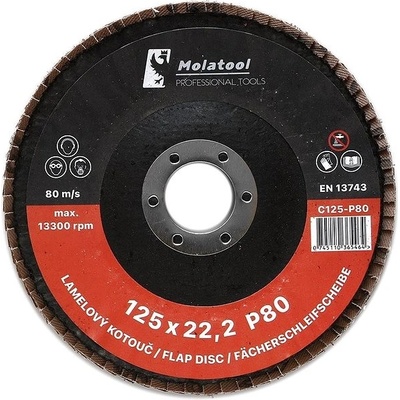 Molatool Lamelový brusný kotouč 125 mm P80 C125-P80