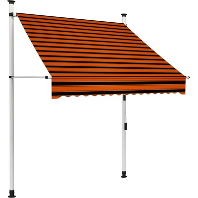 Nabytek XL Ručně zatahovací markýza 150 cm oranžovo-hnědá