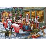 Bluebird Puzzle - Puzzle Dogs on Truck - 1 000 piese