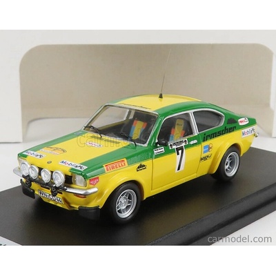 Trofeu Opel Kadett Gt/e night Version N 7 Winner Rally Hessen 1976 W.smolej C.geistdorfer Žlutá Zelená 1:43