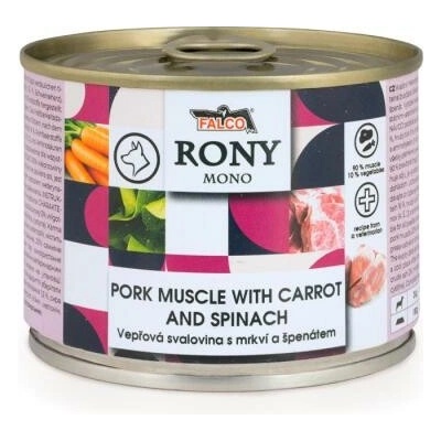 Rony Mono s bravčovou svalovinou s mrkvou a špenátom 15 x 200 g