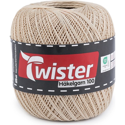 Prima-obchod Bavlněná příze háčkovací Häkelgarn 100 g, barva 3 (021) ecru
