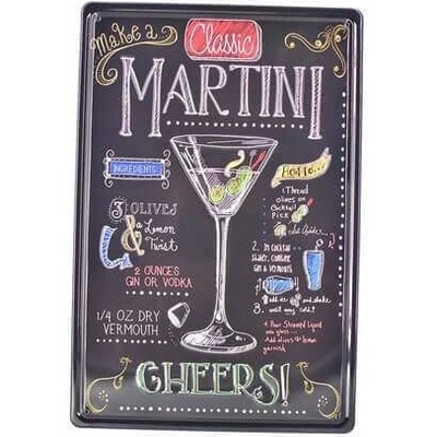Ceduľa Martini Cheers Vintage style 30cm x 20cm Plechová tabuľa