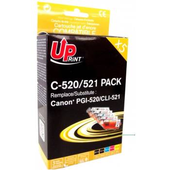 Image 1 of Compatible Мастилница uprint комплект canon pgi-520 + cli-521bk/c/m/y xl (lf-ink-can-520-521-pack)
