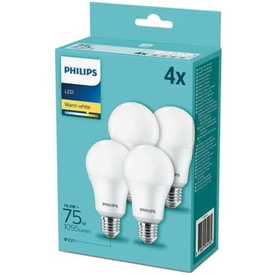 Philips A60 E27 10.5W 2700K 4x (P4400)
