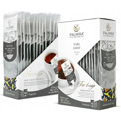 Palmira Čaj černý cejlonský s bergamotem Earl Grey Deluxe 15 sáčků