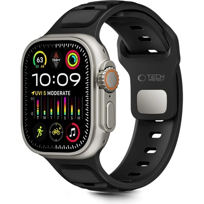 Tech-Protect iconband line apple watch 8 / 9 / 10 / 11 / se / ultra (44 / 45 / 46 / 49 mm) black/black (5906302333455)