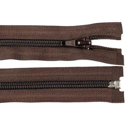 Pro Háčkování Spirálový zip No 5 dělitelný 40 cm čokoládově hnědý