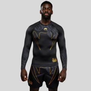 Venum | Официален Вносител за България Рашгард Venum Serpenti Long Sleeve Rashguard - Black/Silver/Gold - M