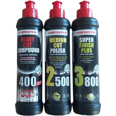 Menzerna 400, 2500, 3800 sada 3 ks 250 ml
