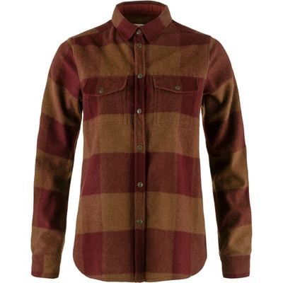 Fjällräven Дамска риза с копчета Fjällräven Women's Canada Shirt L/S Shirt - Autumn Leaf / Bordeaux Red (133-0394-0813)