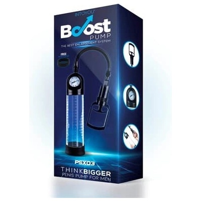Boost Pumps Manuálna vákuová pumpa na penis s ventilom PSX03 Crystal