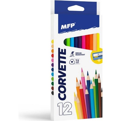 MFP trojhranné farebné ceruzky s orezávačom 12ks 6330510