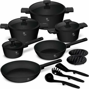 Berlinger Haus BH-8198 Matte Black Collectio Комплект прибори за хранене от 15 части - Матово черно (BH/8198NN)