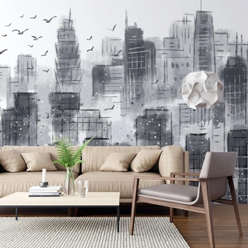 Image 1 of Art gift Фототапет Сив град