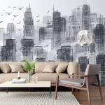 Art Gift Decor Фототапет Сив град