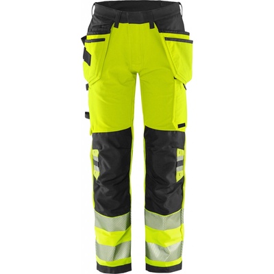 Fristads Green výstražné pracovné nohavice 2644 GSTP Výstražná žltá Čierna
