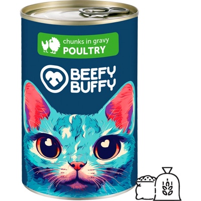 Beefy buffy Hydinové kúsočky v omáčke 415 g