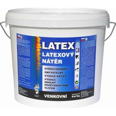 Barvy a laky Hostivař Latex venkovní V2065 bílý 10 kg