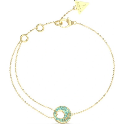Guess Slušivý pozlátený náramok Blooming Summer JUBB05227JWYGAQ 21 cm