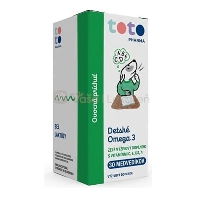 TOTO Detské Omega 3 s vitamínmi C E D3 A 30 želé medvedíkov