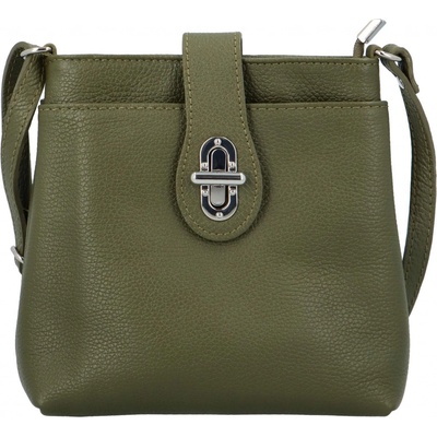 Dámská kožená crossbody kabelka Lara sweet tmavě zelená