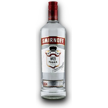 Smirnoff No. 21 Vodka 37,5% 1 l (čistá fľaša)