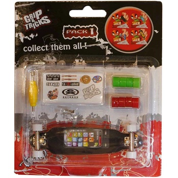 Grip & Tricks Играчка за пръсти long board, черен, с екран (gt-f-lb-phone)