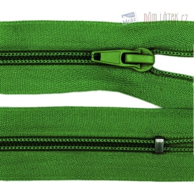 Zips špirálový 3mm nedeliteľný 20cm zelený