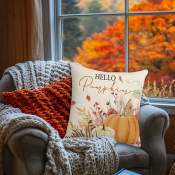 ECARLA Jeseň Boho 45 x 45 cm Hello Pumpkin POD192