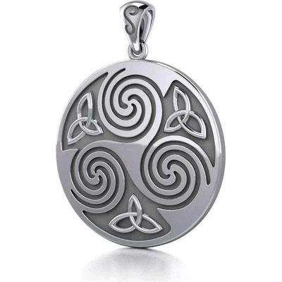 Fantasy Šperky Keltský stříbrný přívěsek Triskelion P3425